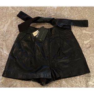 Rachel Zoe Black High Waist Women Shorts